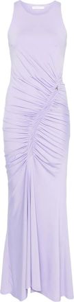 Patrizia Pepe ruffle-detail maxi dress - Purple
