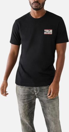True Religion Mens True Religion Mens T Shirts Short Sleeve Buddha Summer Crew Neck Cotton Tee NEW - Black - Size: 38