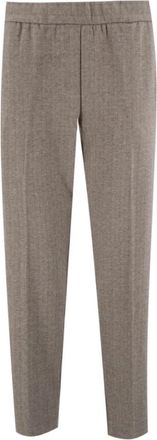 Le Tricot Perugia Rechte Broek - Dames - Straight fit broeken - Bruin - S - Broeken