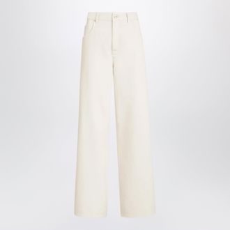 Brunello Cucinelli Relaxed-fit dyed denim trousers with monile detail