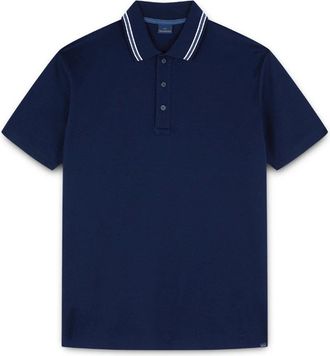 Paul & Shark Tops, Heren, Blauw, 2Xl, Katoen, Gestreept katoenen poloshirt