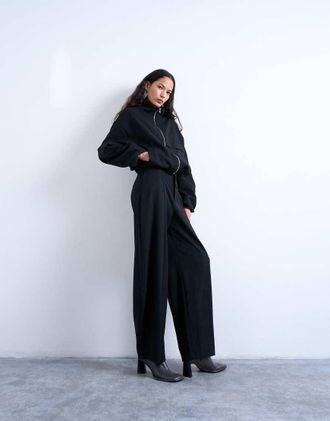 Topshop Pantaloni a palloncino neri in coordinato-Nero