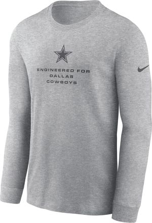 Nike Dallas Cowboys Team Issue Nike Mens Dri-FIT NFL Long-Sleeve T-Shirt in Grey | 02EW06G7RD-ZSZ