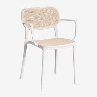 Sklum Sklum - Pack De 2 Sillas De Comedor Apilables Con Reposabrazos En Polipropileno Omara