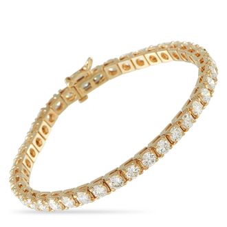 Luxury Bazaar 14K Yellow Gold 8.15ct Diamond Tennis Bracelet MF11-080526