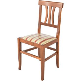 Tommychairs Tommychairs - Sedia modello Artemisia per cucina bar e sala da pranzo, robusta struttura in legno di faggio color noce chiaro e seduta in tessuto