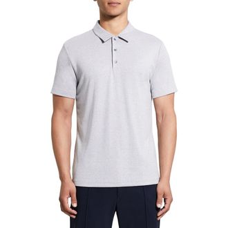Theory Bron Anemone Modal Blend Jersey Polo in Grey Multi at Nordstrom Rack, Size X-Small