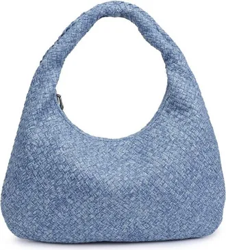 Sol and Selene Womens Dare To Dream Large Woven Hobo Bag In Denim