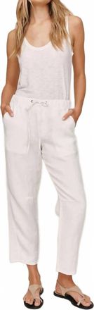 Bella Dahl Soft Barrel Zip Front Pant In White