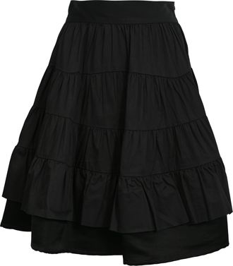 Sandro Sandro Tiered Mini Skirt in Black Cotton