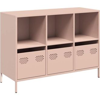 vidaXL Vidaxl - Aparador De Acero Laminado En Fr&iacute;o Rosa 101,5x39x73,5 Cm