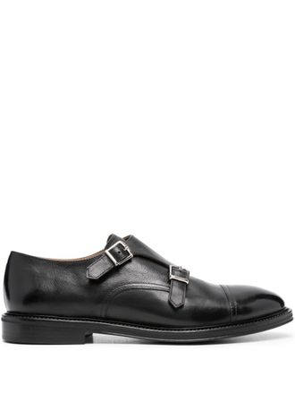 Henderson Baracco monk-strap leather loafers - men - Calf Leather/Calf Leather/Calf Leather - 41.5 - Black