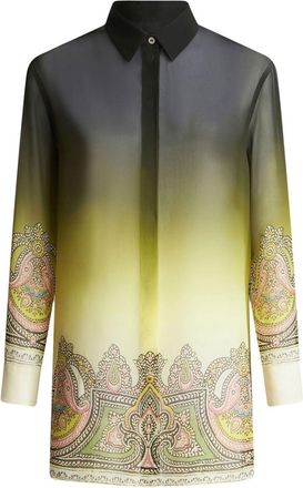 Etro paisley-print silk shirt - women - Silk - 38 - Yellow