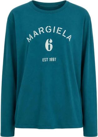 Maison Margiela M20048 Trui - Heren - Ronde hals truien - Blauw - M - Truien & Vesten