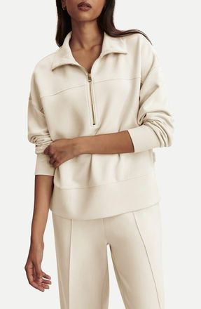 Varley Kayleight Half Zip Sweatshirt in Pristine at Nordstrom, Size X-Large