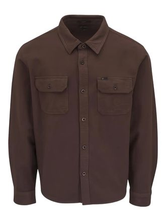 AG - Adriano Goldschmied Milland chest-pocket shirt - men - Cotton/Elastane - M - Brown