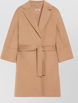 Max Mara virgin wool belted short coat