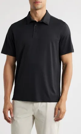 Zella Course Polo in Black Caviar at Nordstrom, Size Xx-Large