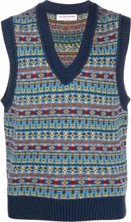Orlebar Brown Mens Kendall V-Neck Sweater Vest In Multicolor