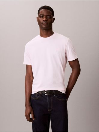 Calvin Klein Mens Liquid Touch Crewneck T-Shirt - Pink - 2XL