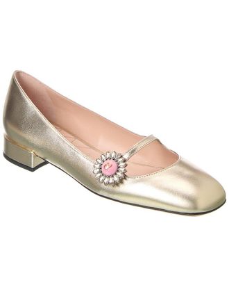 Valentino Vlogo Leather Flat