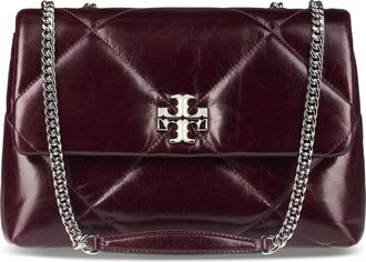 Tory Burch Tassen, Dames, Rood, ONE Size, Leer, Diamond Quilt Omvormbare Schoudertas