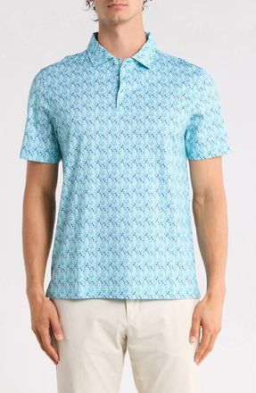 Bugatchi OoohCotton Polo in Turquoise at Nordstrom Rack, Size Xxx-Large