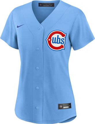 Nike Chicago Cubs Nike Womens MLB Replica Jersey in Blue | R3250ECZEJ-Y60