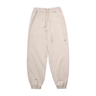 A-Cold-Wall* Sweatpants, male, Beige, M, Beige Embroidered Logo Trousers