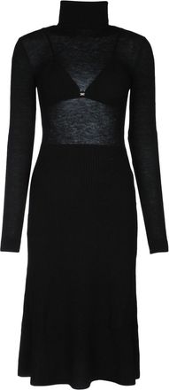 Elisabetta Franchi Abito Midi Collo Alto