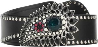 Isabel Marant Leren Riem - Dames - Riemen - Zwart - 85 CM - Leer - Accessoires