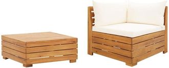 vidaXL Muebles De Jard&iacute;n 2 Piezas Con Cojines Madera Maciza De Acacia Vidaxl