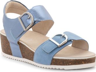 Ara Nova Slingback Platform Wedge Sandal in Azure Blue/Sky Blue at Nordstrom, Size 9.5-10Us