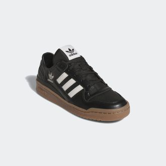 adidas Sneaker ADIDAS ORIGINALS FORUM LOW, Herren, Gr. 38,5, core schwarz, cloud wei&szlig;, gum m2, Leder, Schuhe Sneaker
