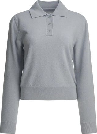 Maison Margiela Rondgebreide trui - Dames - Ronde hals truien - Blauw - S - Wol - Truien & Vesten