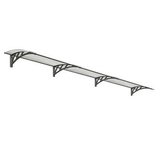 Palram Patio Cover Neo Door Awning Canopy 4050 Twinwall - L409.5 cm - Grey