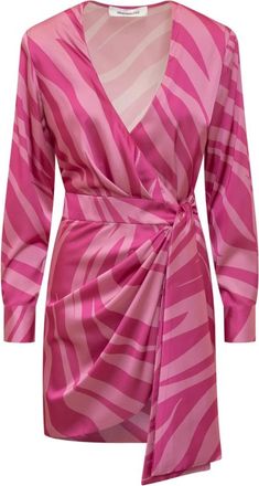 Nineminutes Unico Short Dress - Dames - Wikkelkleedje - Roze - 2XS - Kleedjes