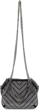 Stella McCartney Pre-owned Stella Mccartney Nano Shaggy Deer Chevron Hotfix Falabella Satchel Ladies PHNEVD217YFLR407