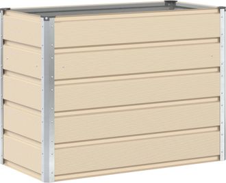 vidaXL Jardinera Marfil 100 X 50 X 75 Cm Acero Galvanizado Vidaxl