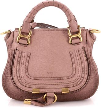 Chlo&eacute; Pink Leather Marcie Satchel Baby (Authentic Pre-Loved)