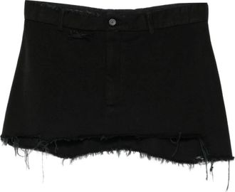 Balenciaga Tailored Mini Skirt - Dames - Spijkerrokken - Zwart - 2XS - Katoen - Rokken
