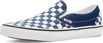 Vans Classic Slip-On Shoes Color Theory Checkerboard Deep Indigo : Mens 11 - Womens 12.5 Medium, Leather
