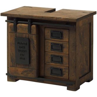 Massivmoebel24 Unterschrank Mango 70x40x60 braun lackiert railway 482