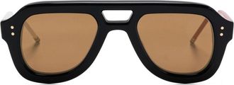 Thom Browne Occhiali da sole con montatura stile pilota - Blu