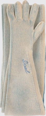 Diesel Wool-Blend Knit Gloves with Abstract Pattern and Embroidered Logo