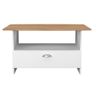 Welcome Furniture Westminster Ready Assembled Bottom Drawer Coffee Table in White Ash & Riviera Oak - Welcome Furniture | TJ Hughes