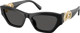 Swarovski SK6076U 100187 Womens Sunglasses Black Size 53