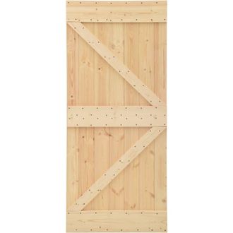 vidaXL Vidaxl - Puerta De Madera Maciza De Pino 100x210 Cm