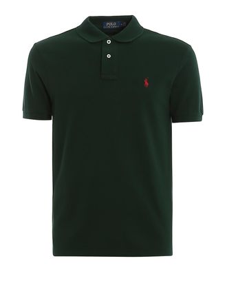 Polo Ralph Lauren Dark green slim polo shirt