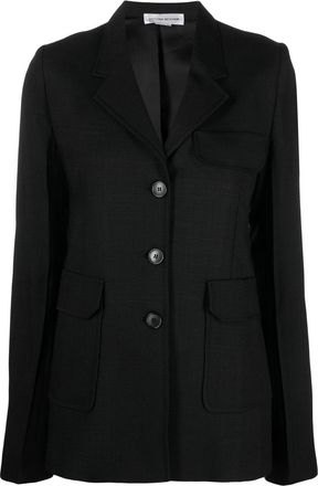 Victoria Beckham single-breasted tailored blazer - women - Elastane/Viscose/Viscose/Polyamide/Polyester/Cotton - 8 - Black